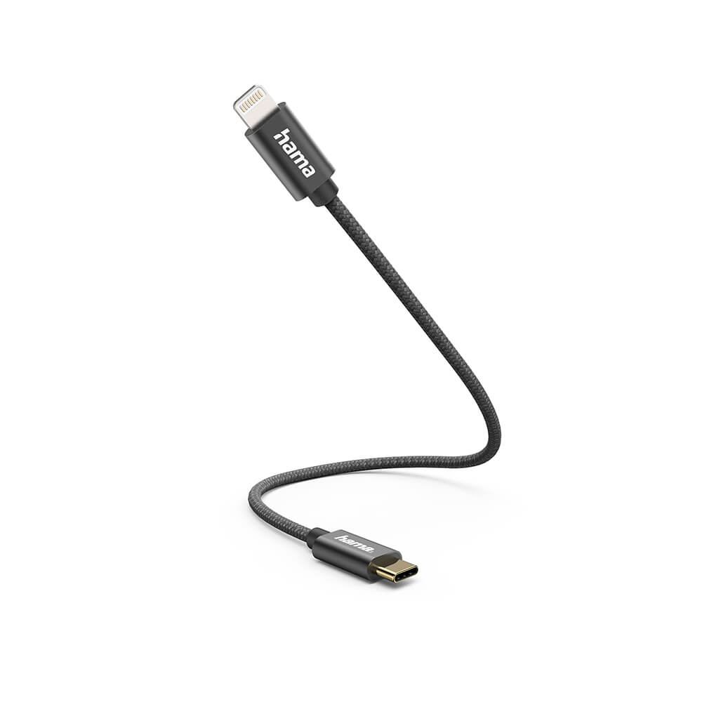 Hama Hama USB-C till Lightning kabel 0.2m - Svart