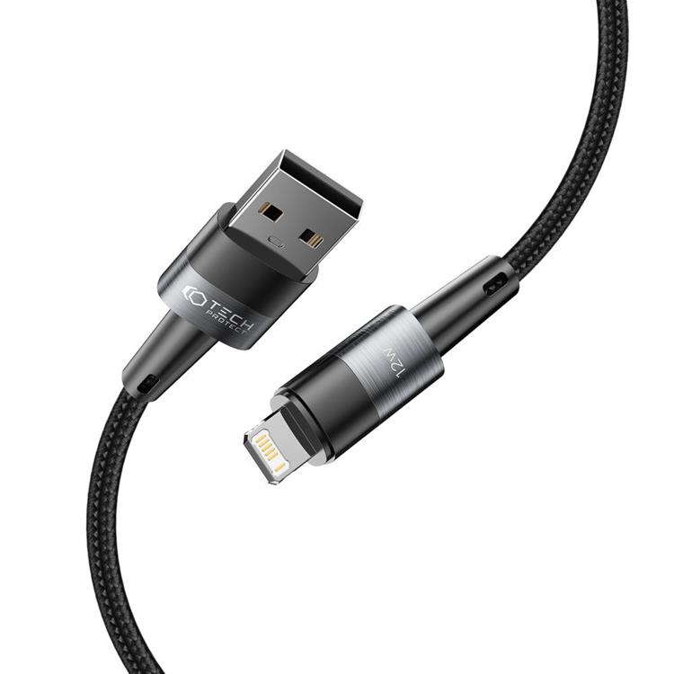 Tech-Protect Tech-Protect USB-A till Lightning kabel Ultraboost 2m - Grå