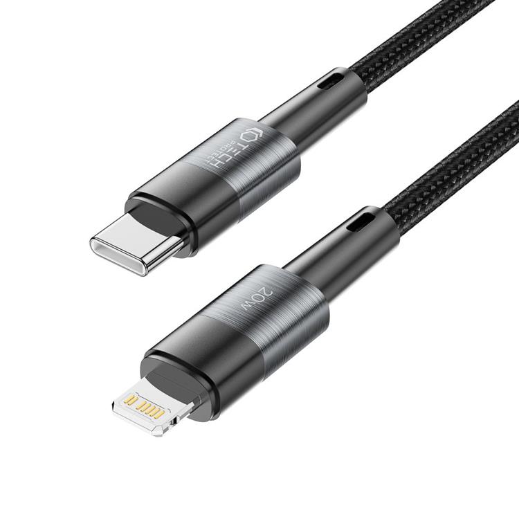 Tech-Protect Tech-Protect USB-C till Lightning kabel Ultraboost 2m - Grå