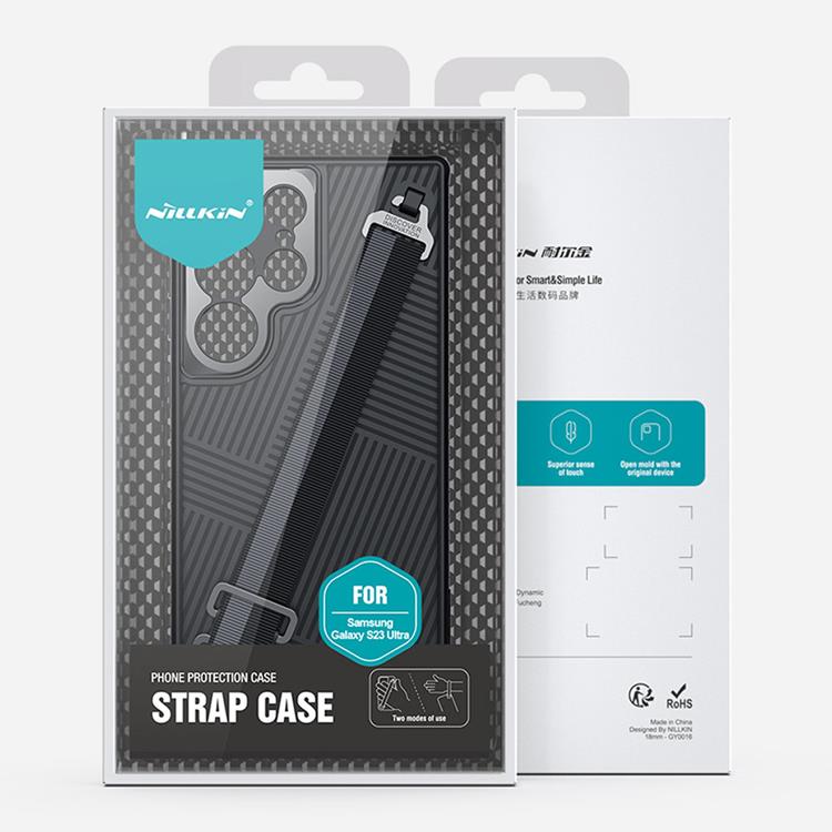 Nillkin Nillkin Mobilskal till Galaxy S23 Ultra Med Wrist Strap - Blå