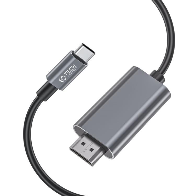 Tech-Protect Tech-Protect Kabel USB-C Till HDMI Ultraboost - Svart
