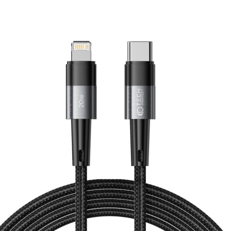 Tech-Protect Tech-Protect USB-C till Lightning kabel Ultraboost 2m - Grå