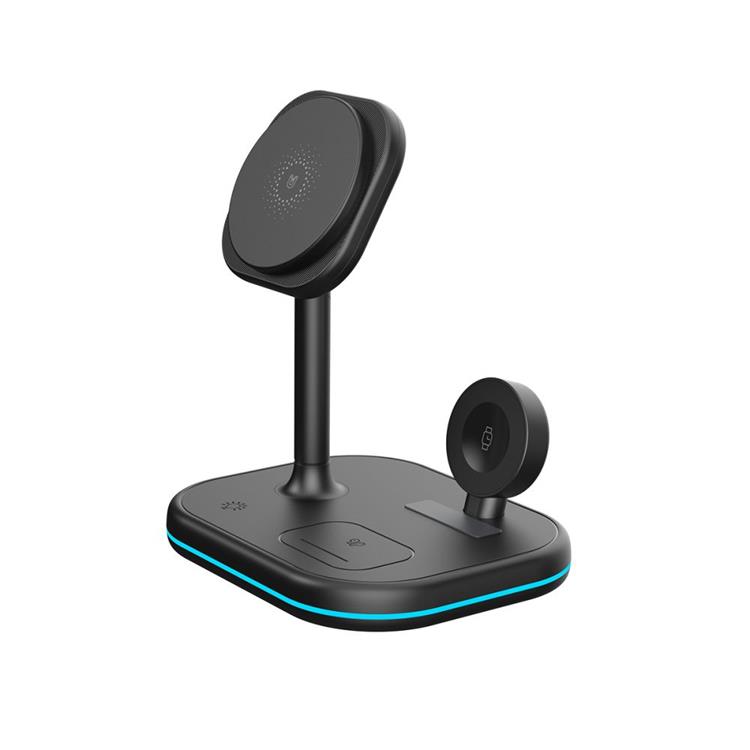 Tech-Protect Tech-Protect 3-in-1 Trådlös Laddare Magsafe iPhone Apple Watch AirPods - Svart