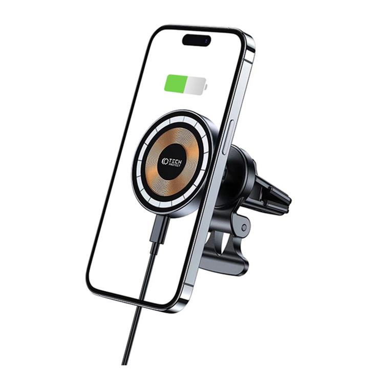 Tech-Protect Tech-Protect Billhållare Och Billaddare Magsafe 15W - Svart