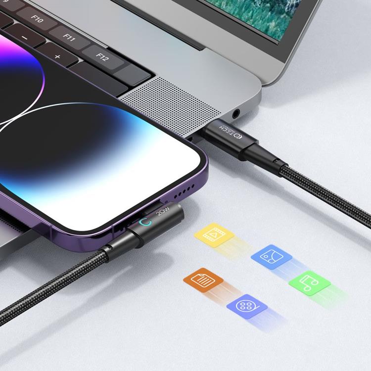 Tech-Protect Tech-Protect USB-C till Lightning kabel Ultraboost 1m - Svart