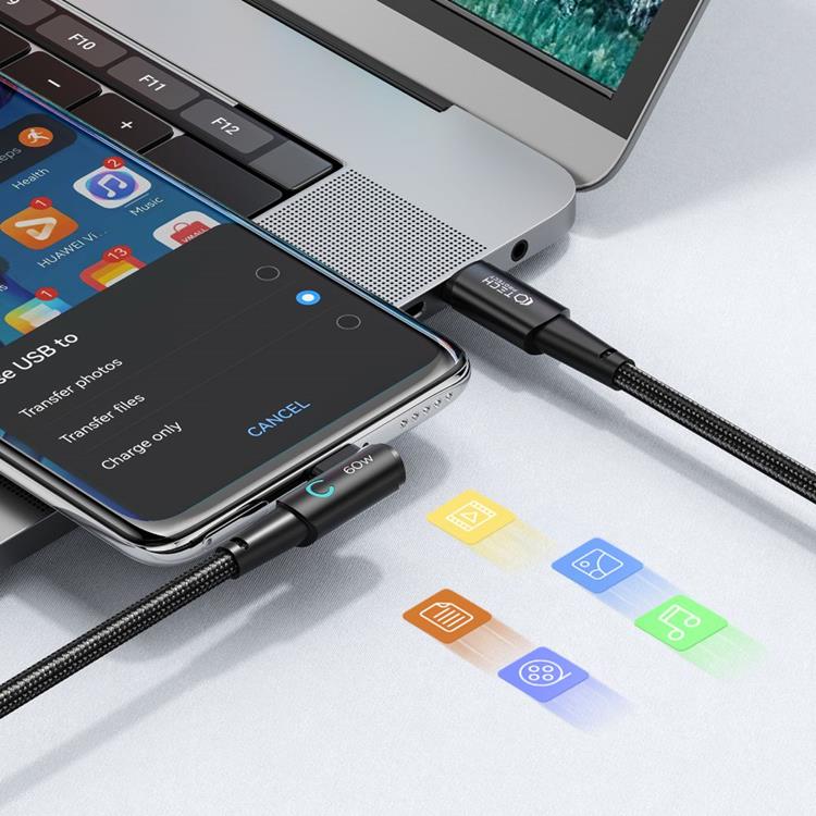 Tech-Protect Tech-Protect USB-C till USB-C kabel Ultraboost 1m - Svart