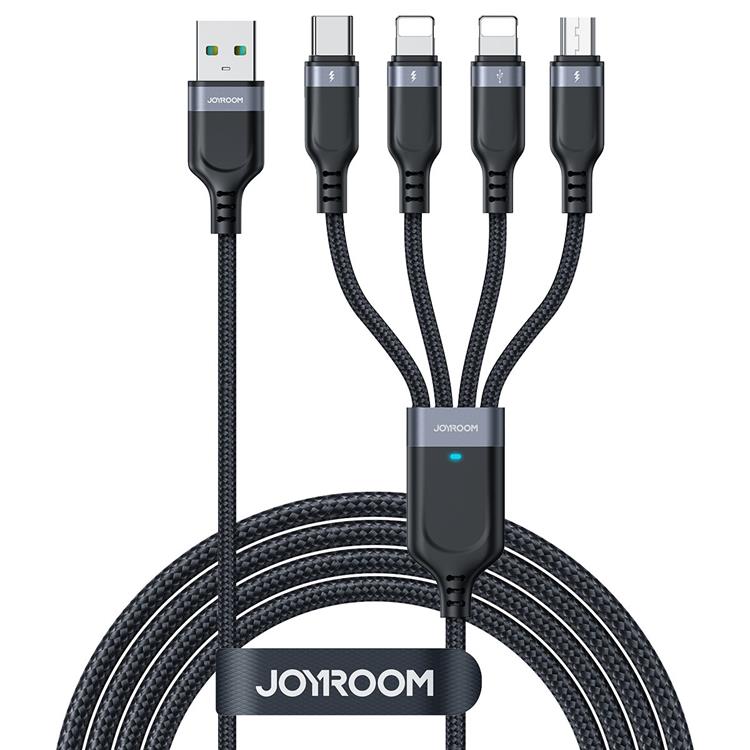 Joyroom Joyroom 4in1 USB-A till USB-C Lightning microUSB kabel 1.2m