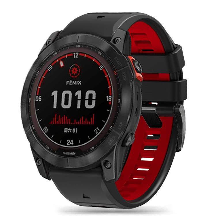 Tech-Protect Tech-Protect Garmin Fenix 5X/6X/7X Armabnd - Svart/Röd