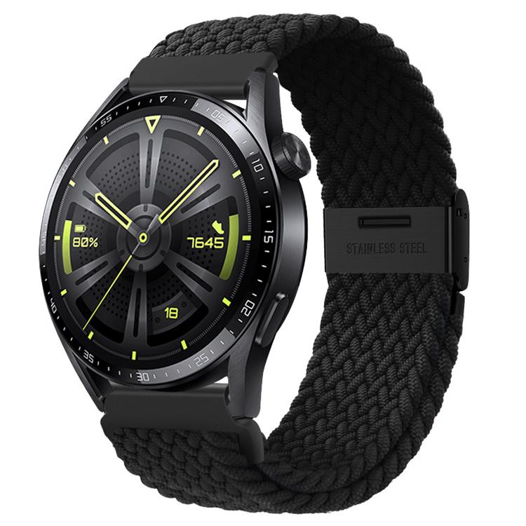 A-One Brand Galaxy Watch (20mm) Armband Hoco Braided Nylon - Svart