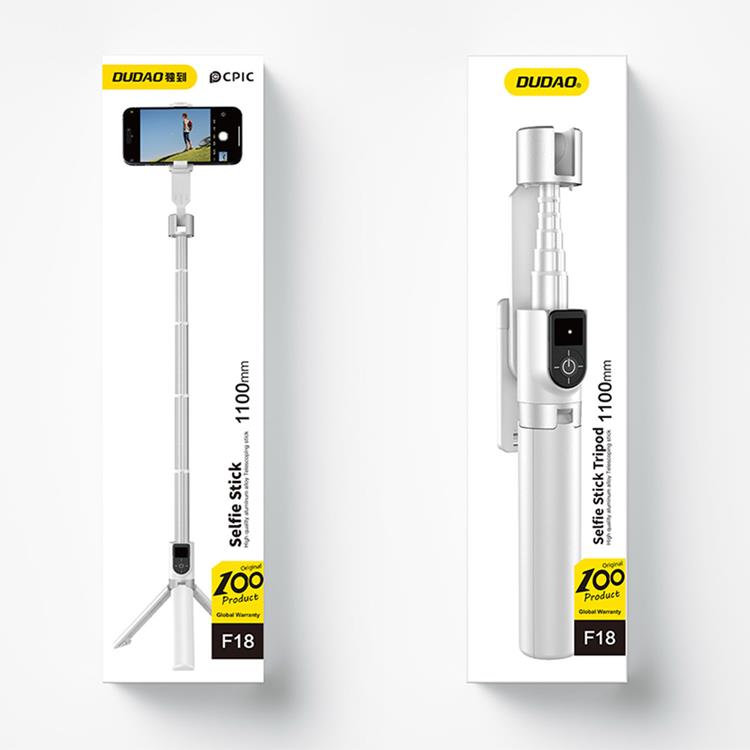 Dudao Dudao Selfiestick med Tripod F18W - Vit