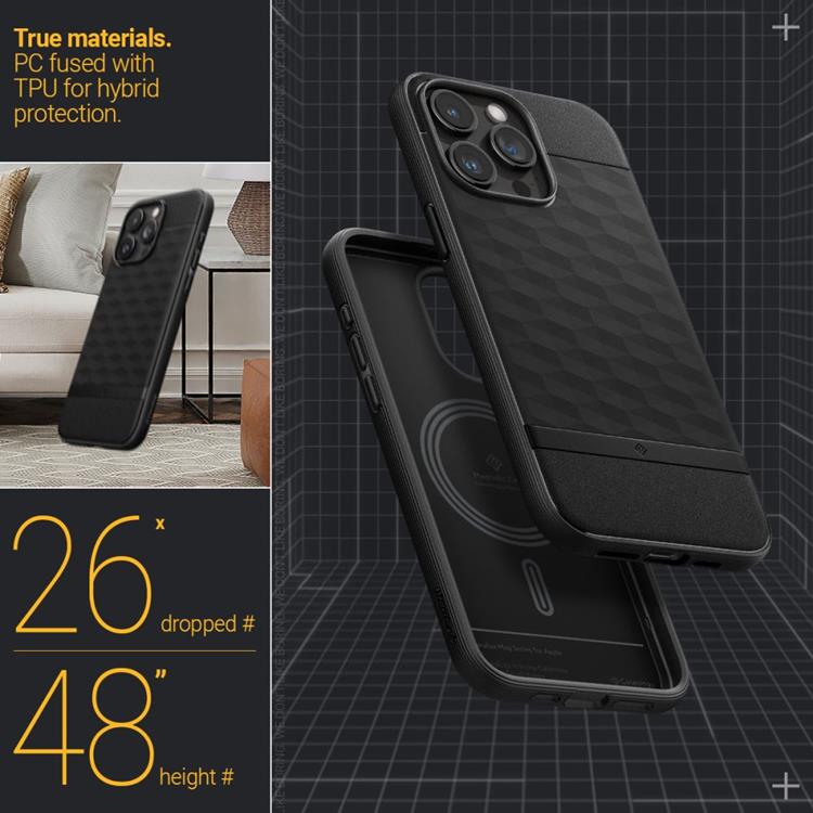 Caseology Caseology Mobilskal till iPhone 15 Pro Magsafe Parallax - Svart