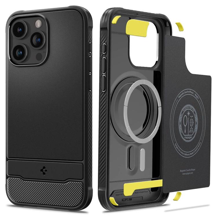 Spigen Spigen iPhone 15 Pro Max Mobilskal Magsafe Rugged Armor -Svart