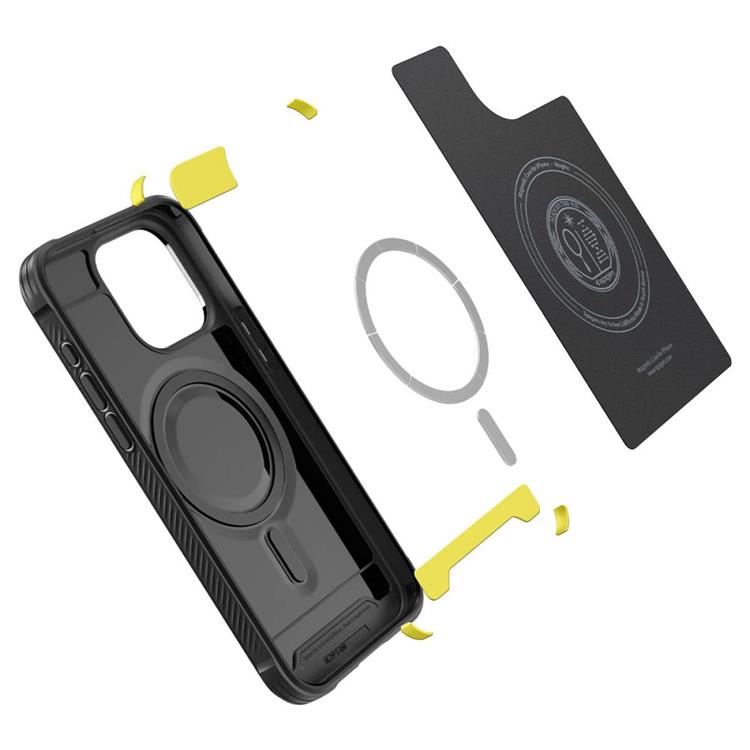 Spigen Spigen iPhone 15 Pro Max Mobilskal Magsafe Rugged Armor -Svart