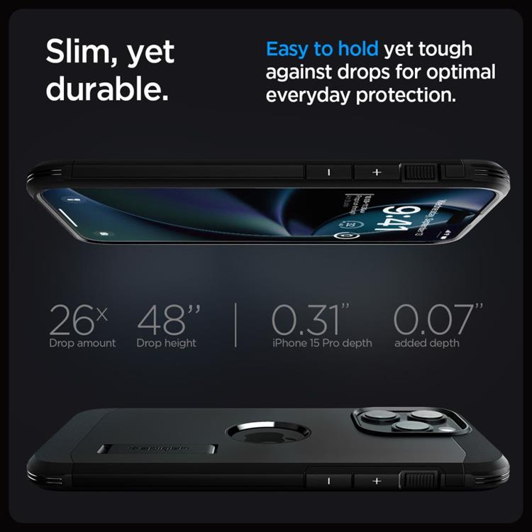 Spigen Spigen Mobilskal till iPhone 15 Magsafe Tough Armor - Svart