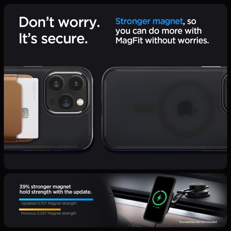 Spigen Spigen iPhone 15 Pro Mobilskal Magsafe Ultra Hybrid - Svart