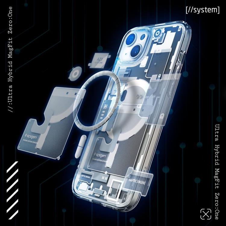 Spigen Spigen Mobilskal till iPhone 15 Plus Magsafe Ultra Hybrid - Zero One Vit