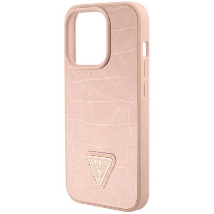 Guess Guess Mobilskal till iPhone 15 Pro Max Croco Triangle Metal Logo