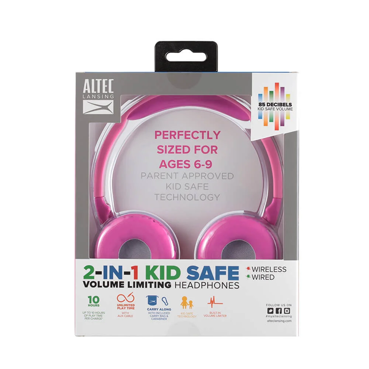 Altec Lansing Altec Lansing Trådlösa hörlurar för barn On-Ear - Rosa
