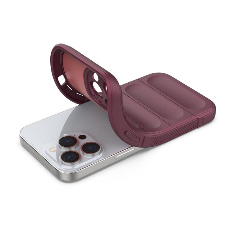 OEM iPhone 13 Pro Max Skal Magic Shield Flexible Armored - Burgundy