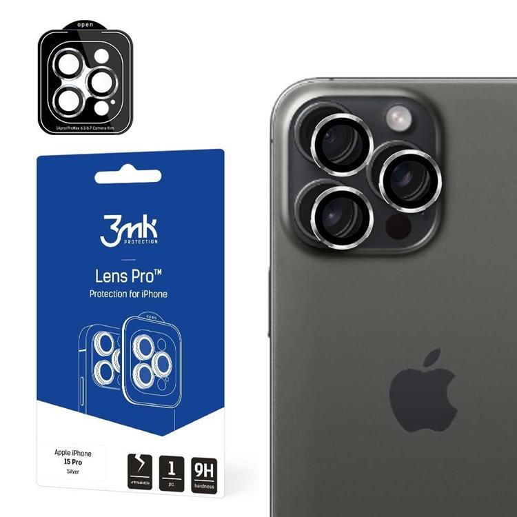 3MK 3MK iPhone 15 Pro - Silver  Kameralinskydd