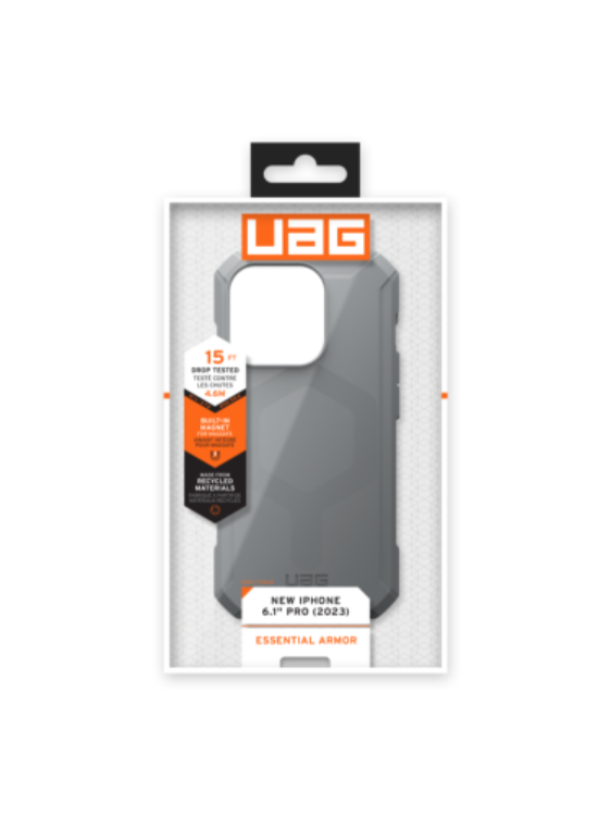 UAG UAG Mobilskal till iPhone 15 Pro Magsafe Essential Armor - Silver