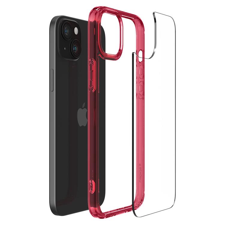 Spigen Spigen Mobilskal till iPhone 15 Plus Ultra Hybrid - Crystal Röd