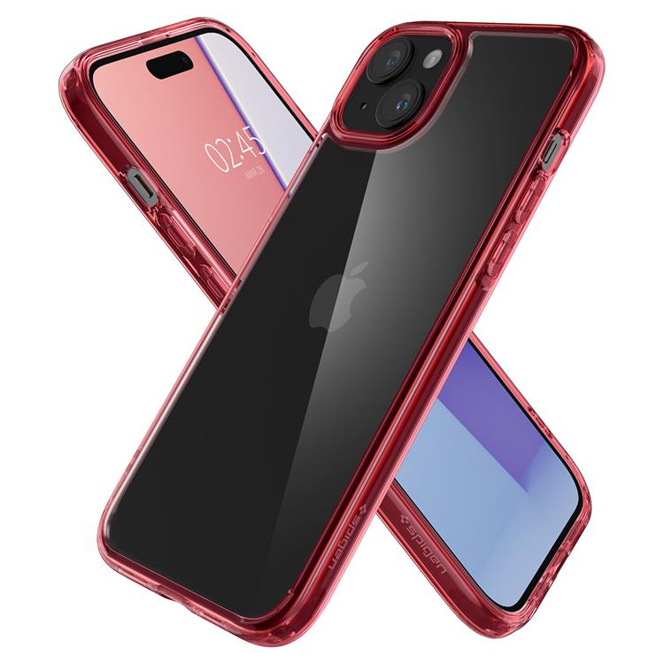 Spigen Spigen Mobilskal till iPhone 15 Plus Ultra Hybrid - Crystal Röd