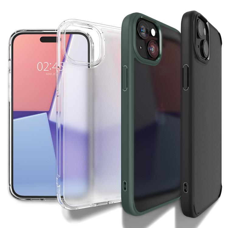 Spigen Spigen Mobilskal till iPhone 15 Plus Ultra Hybrid - Frosted Svart