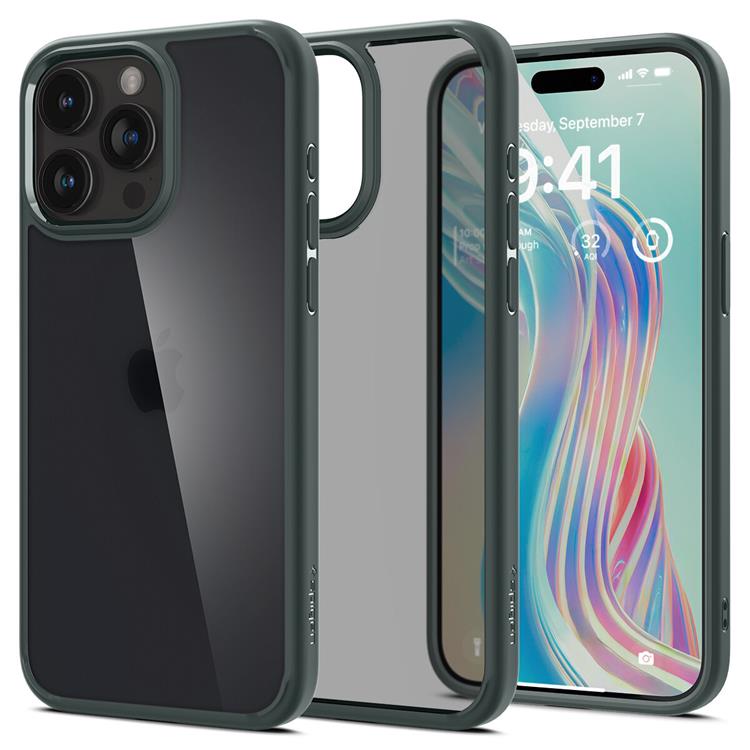 Spigen Spigen Mobilskal till iPhone 15 Pro Max Ultra Hybrid - Mörkgrön