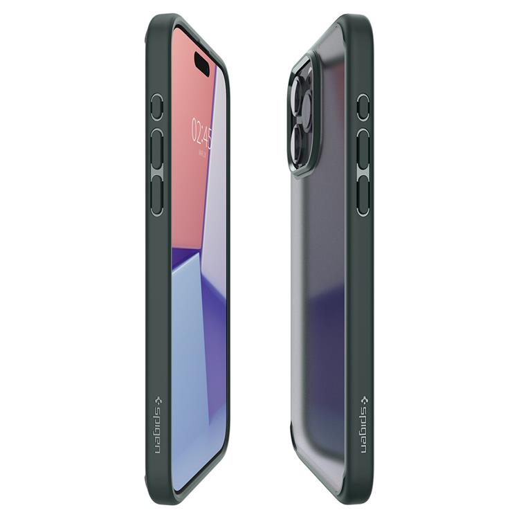 Spigen Spigen Mobilskal till iPhone 15 Pro Ultra Hybrid - Mörkgrön