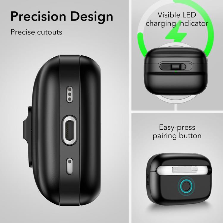 ESR ESR Airpods Pro 1/2 Skal Magsafe Pulse Halolock - Svart