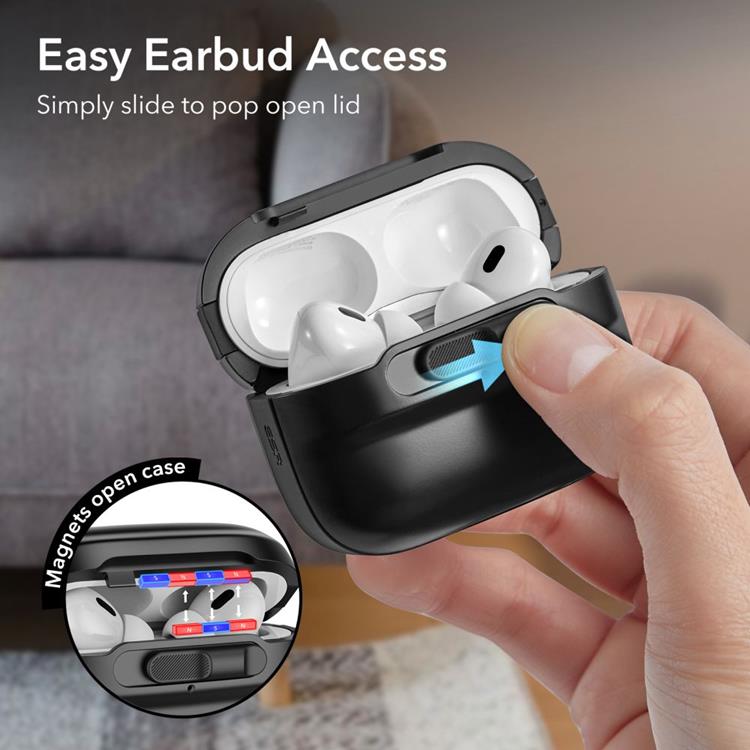ESR ESR Airpods Pro 1/2 Skal Magsafe Pulse Halolock - Svart