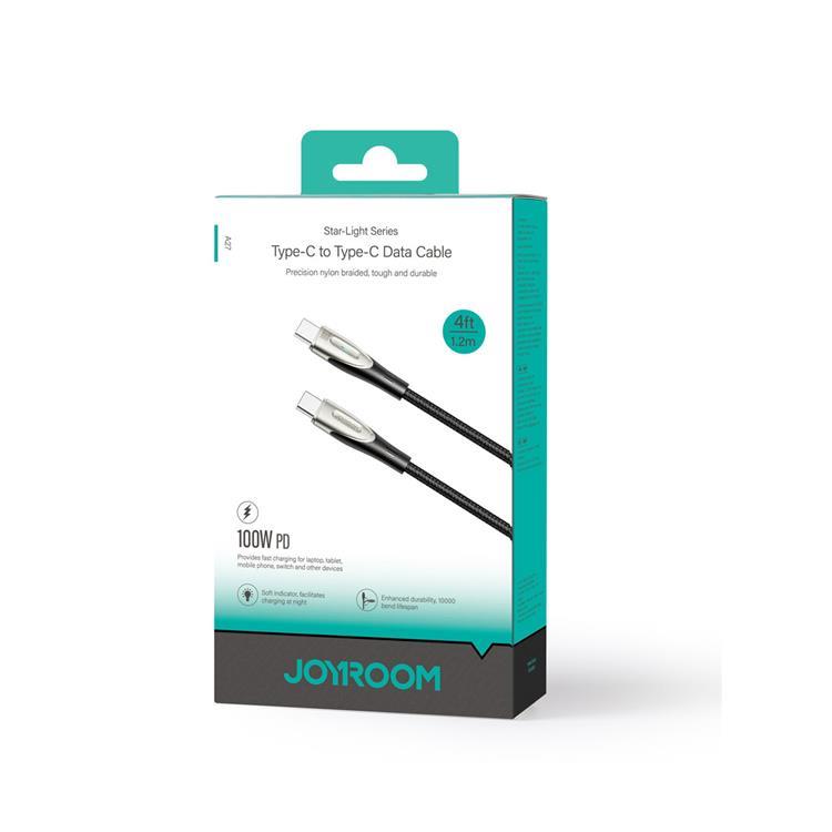 Joyroom Joyroom USB-C till USB-C kabel 1.2m Stralight Series - Svart
