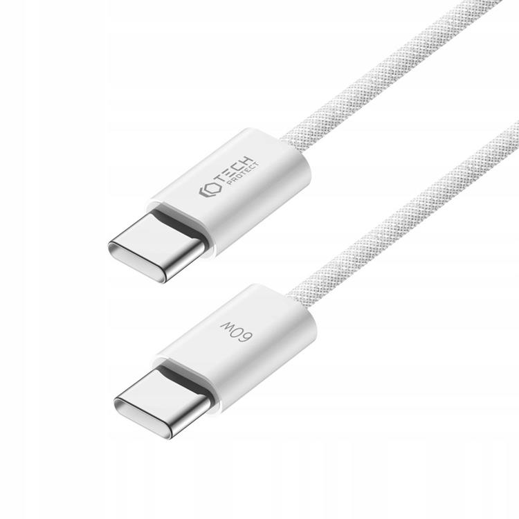 Tech-Protect Tech-Protect USB-C till USB-C Kabel (100cm) Ultraboost Classic - Vit