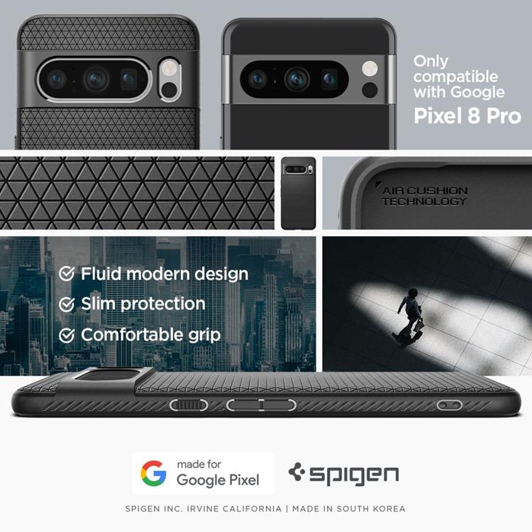 Spigen Spigen Google Pixel 8 Pro Mobilskal Liquid Air - Matte Svart