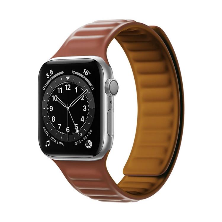 OEM Apple Watch 2/3/4/5/6/SE (38/40/41mm) Armband Magnetic Strap - Brun
