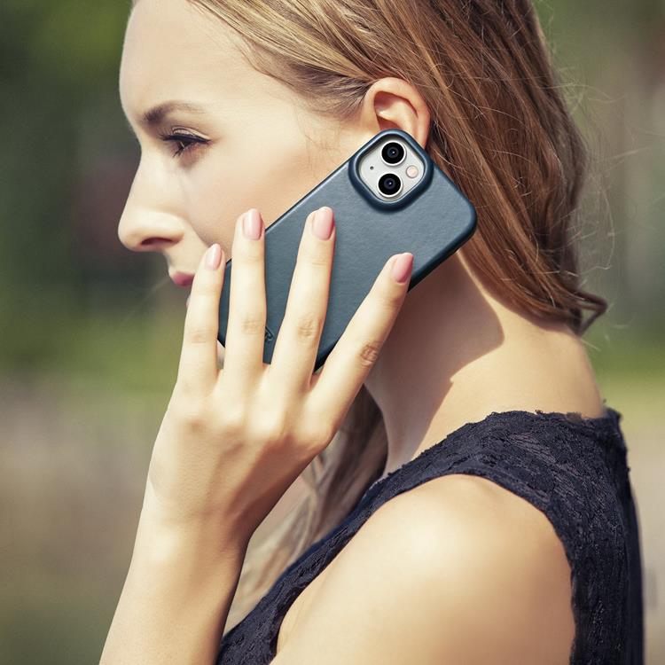 ICARER iCarer iPhone 14 Plus Plånboksfodral Magsafe Läder - Blå