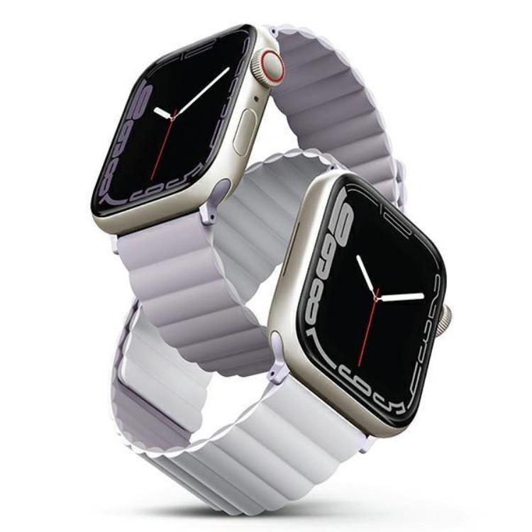 UNIQ Uniq Apple Watch 4/5/6/7/8/SE/SE2 (38/40/41mm) Armband Reversible Magnetic - Vit