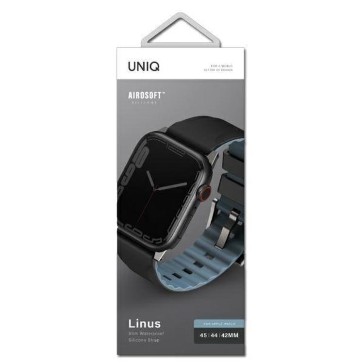 UNIQ Uniq Apple Watch 4/5/6/7/8/SE/SE2/Ultra (45/44/42mm) Armband Silicon - Svart