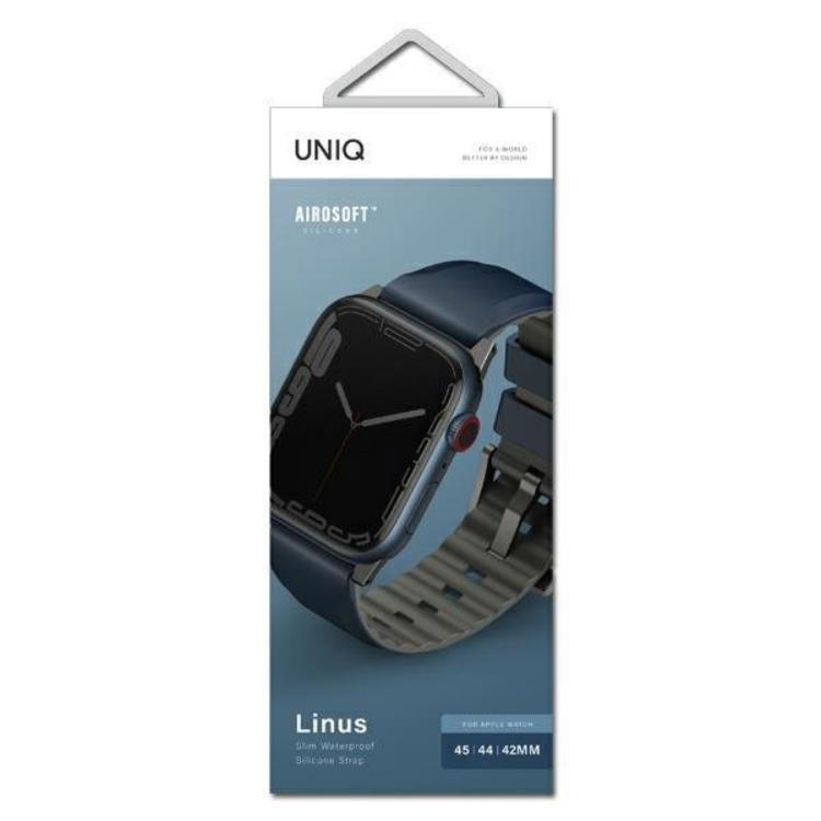 UNIQ Uniq Apple Watch 4/5/6/7/8/SE/SE2/Ultra (45/44/42mm) Armband Silicon - Blå