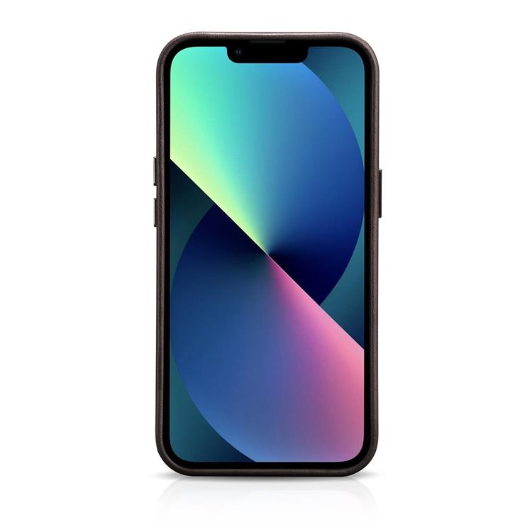 ICARER iCarer iPhone 14 Plus Skal Magsafe Äkta Läder Oil Wax - Mörkbrun