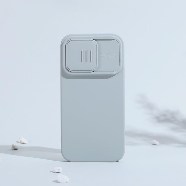 Nillkin Nillkin iPhone 14 Pro Max Skal Magsafe CamShield Silicone - Blå