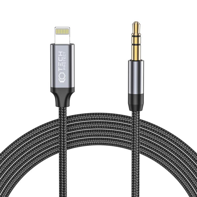 Tech-Protect Tech-Protect Lightning To Aux Mini (3.5mm) Kabel 100 cm Svart