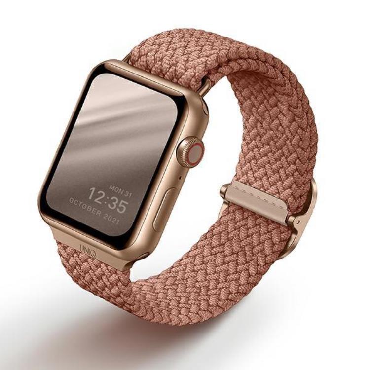 UNIQ UNIQ Apple Watch 2/3/4/5/6/7/SE (42/44/45mm) Armband Braided - Rosa