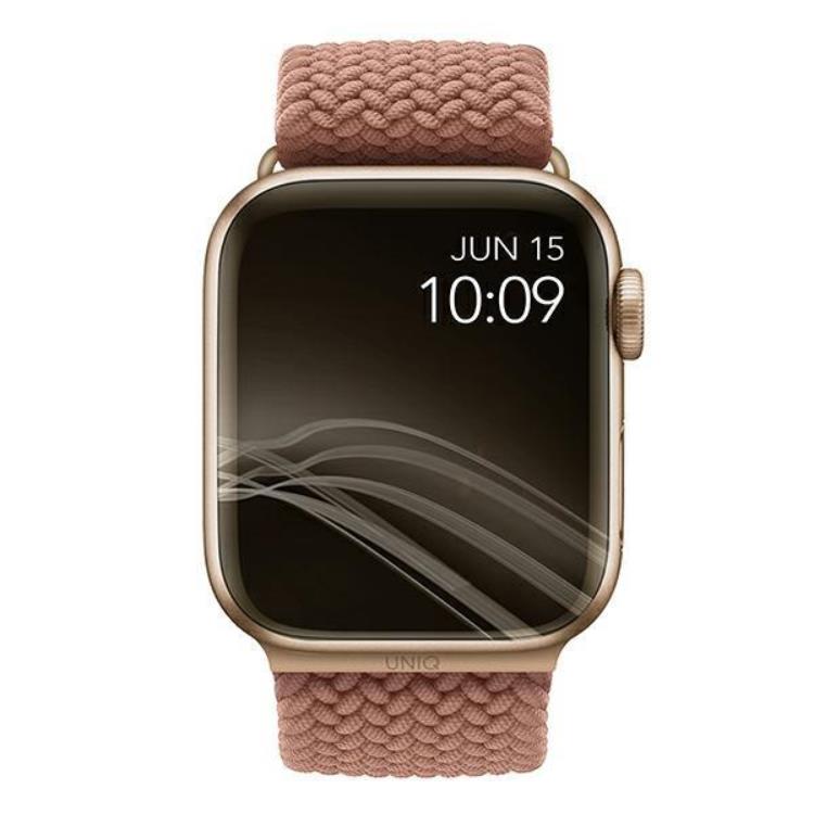 UNIQ UNIQ Apple Watch 2/3/4/5/6/7/SE (42/44/45mm) Armband Braided - Rosa