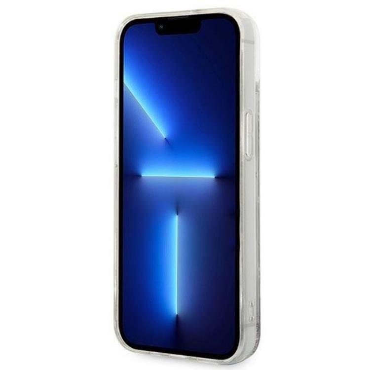 KARL LAGERFELD Karl Lagerfeld iPhone 14 Skal Liquid Glitter Monogram - Silver