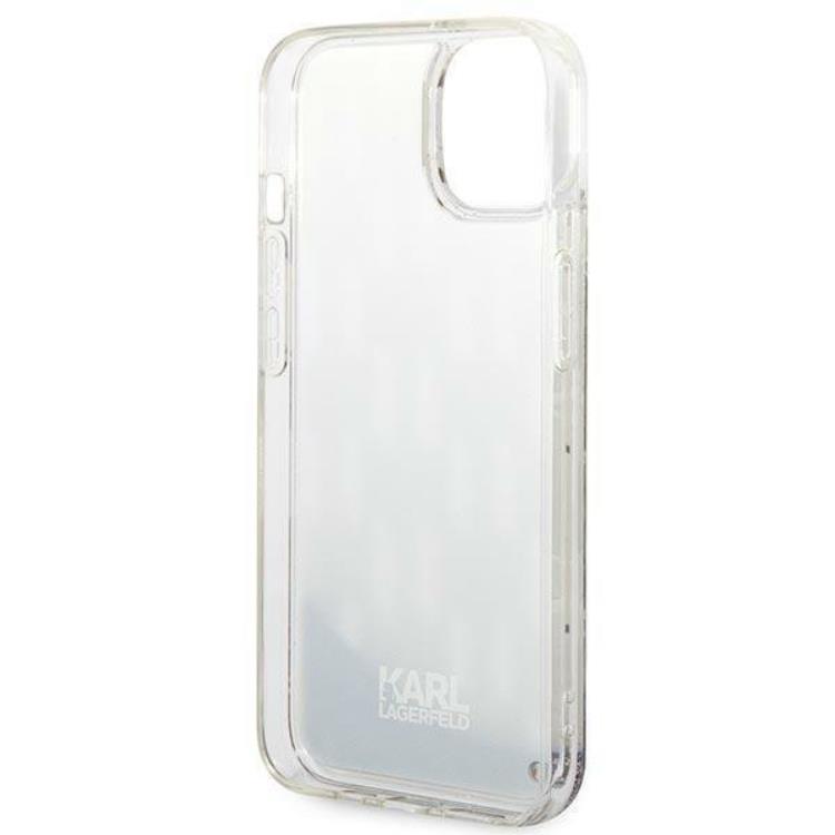 KARL LAGERFELD Karl Lagerfeld iPhone 14 Skal Liquid Glitter Monogram - Silver