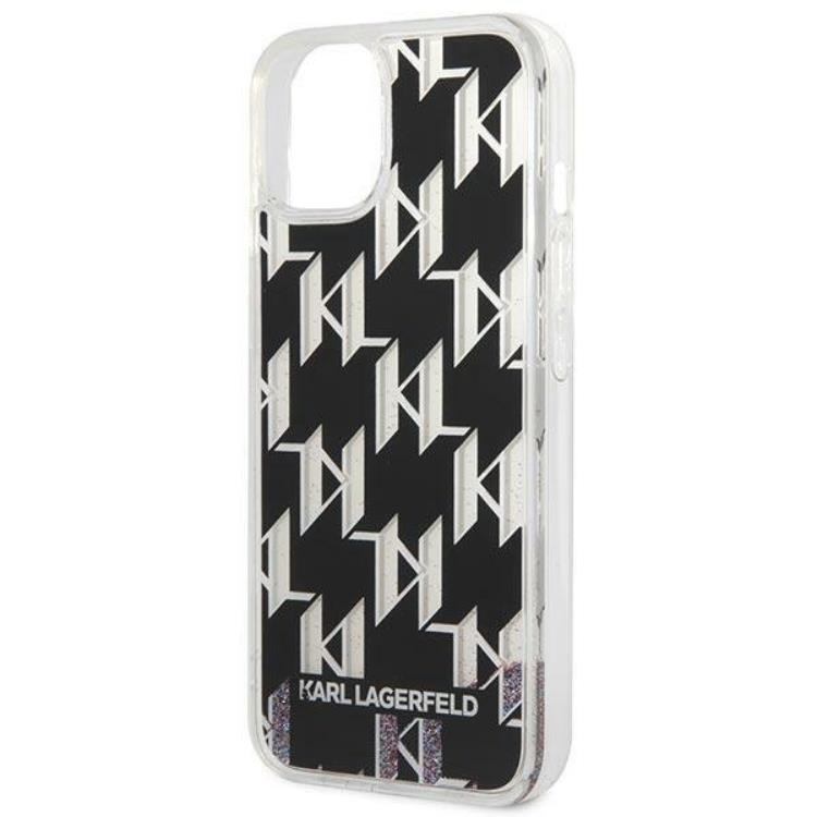 KARL LAGERFELD Karl Lagerfeld iPhone 14 Skal Liquid Glitter Monogram - Svart