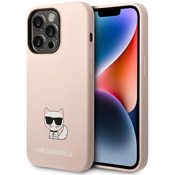 KARL LAGERFELD Karl Lagerfeld iPhone 14 Pro Skal Silicone Choupette Body - Rosa