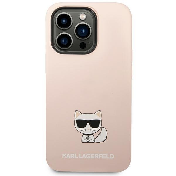 KARL LAGERFELD Karl Lagerfeld iPhone 14 Pro Skal Silicone Choupette Body - Rosa